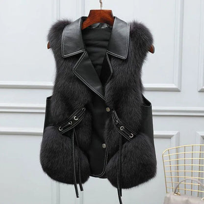 Gilet Femme Luxe en Fausse Fourrure - Élégant et Confortable