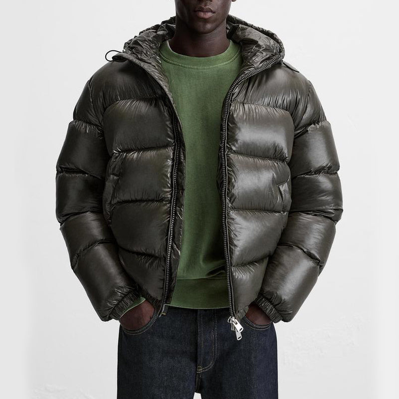 Parka noir matelassé pour homme