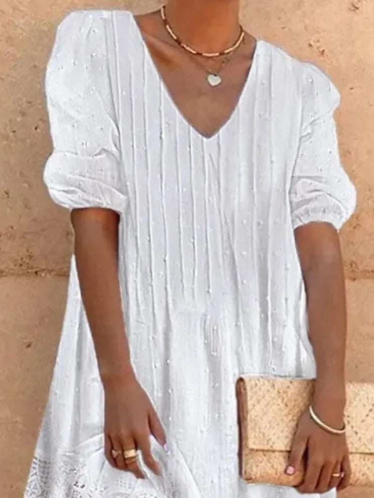 Robe Femme Élégante au Genou, Confortable et Chic pour Tous les Jours