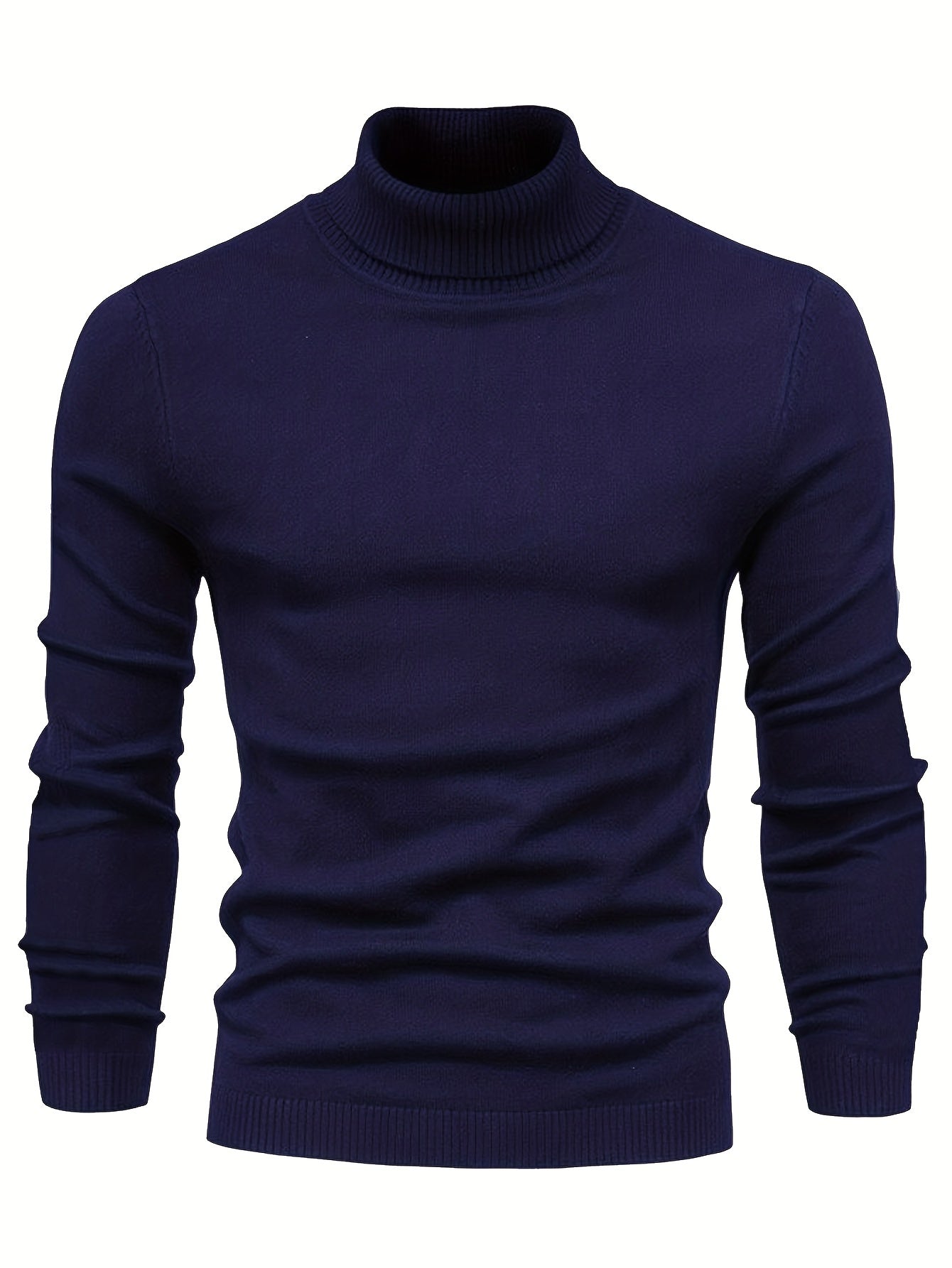 Pull Homme Col Roulé Slim Gris Cachemire