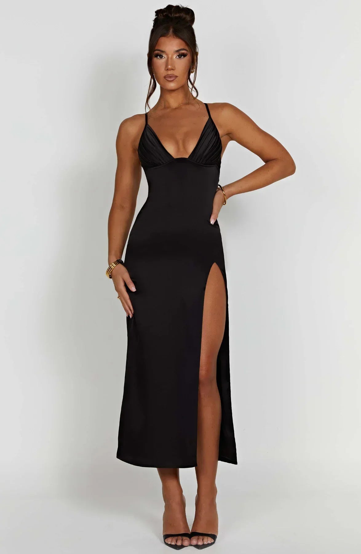 Robe de soirée rose luxueuse pour femme