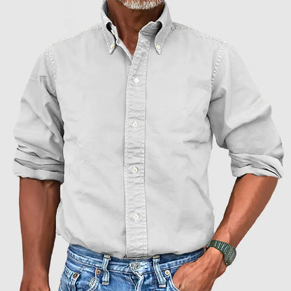 Chemise Homme Marine à Manches Longues Classique Décontractée