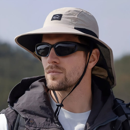 Chapeau de randonnée léger avec protection nuque → Casquette de marche légère avec couvre-nuque - luxestyle
