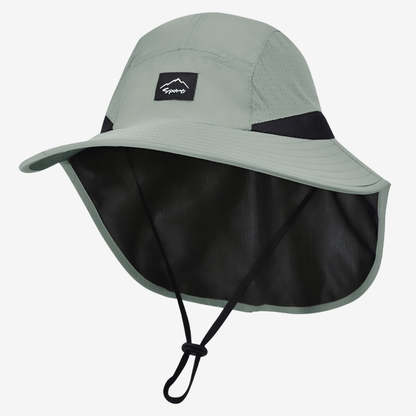 Chapeau de randonnée léger avec protection nuque → Casquette de marche légère avec couvre-nuque