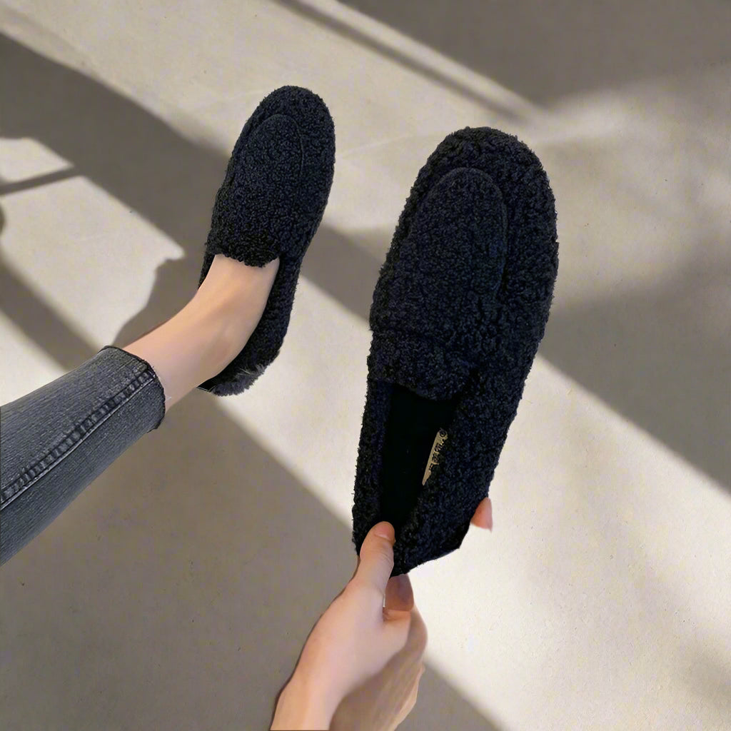 Chaussons Douillets pour Femme avec Semelle Grip