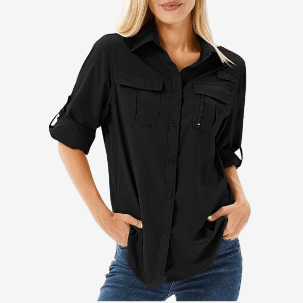 Chemise de marche légere à manches longues pour femme