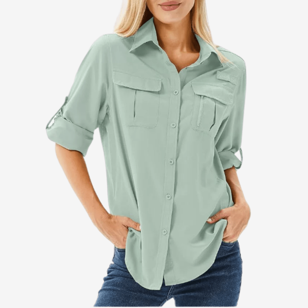 Chemise de marche légere à manches longues pour femme - luxestyle