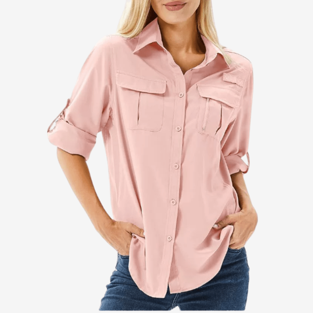 Chemise de marche légere à manches longues pour femme