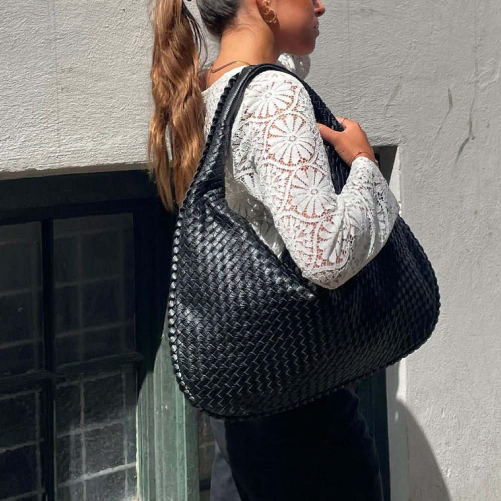 Sac à épaule tendance tressé femme