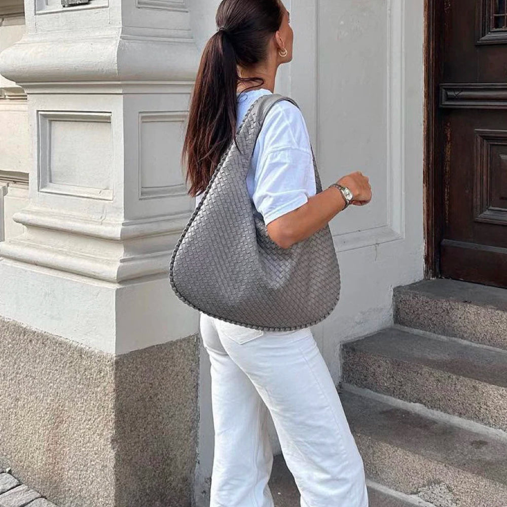 Sac à épaule tendance tressé femme