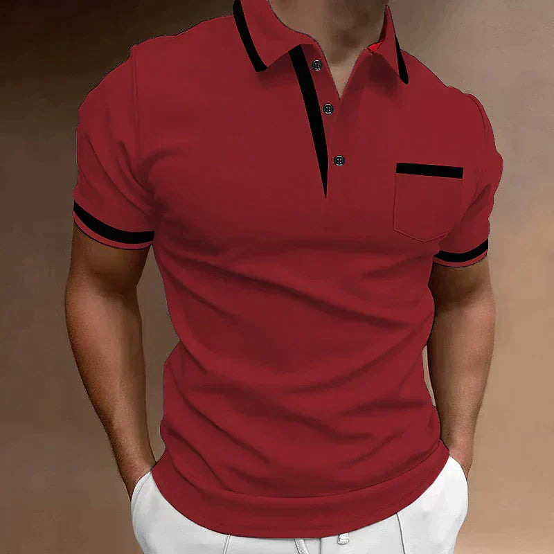 Polo Homme Classique avec Poche Avant pour Tous les Jours