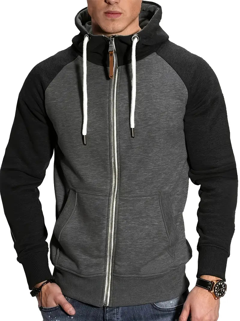 Sweat À Capuche Streetwear Zippé Pour Homme
