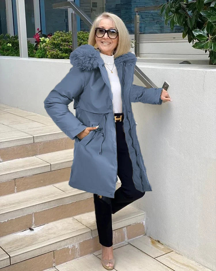 Manteau Élégant Hiver pour Femme avec Ceinture