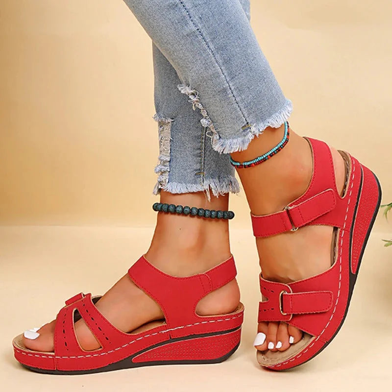 Sandales talons hauts en cuir femme colorées