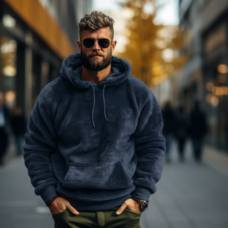 Sweat à Capuche Douillet pour Homme Hiver