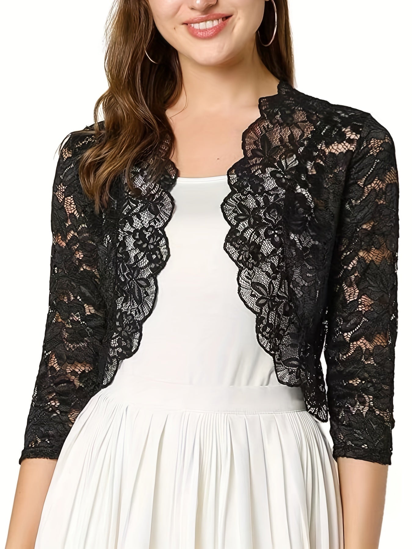 Cardigan Féminin Manches Longues Fleur Élégant - LuxeStyle