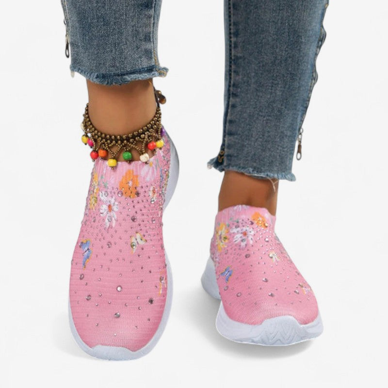 Baskets Femmes Fleurs Colorées - LuxeStyle