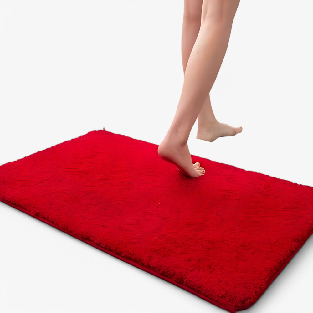 Tapis de bain moelleux et absorbant avec grande adhérence