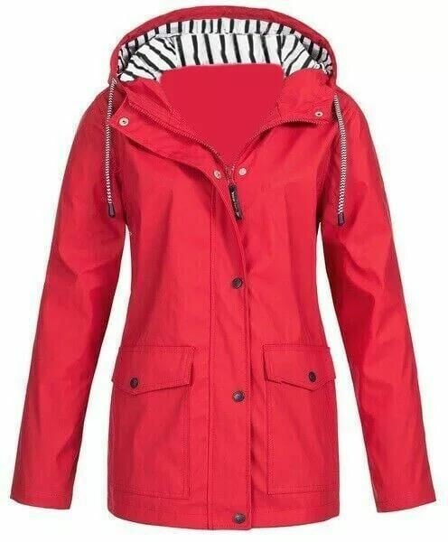 Veste Imperméable Féminine avec Capuche pour Pluie
