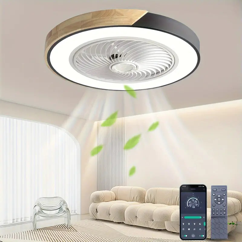 Ventilateur de Plafond Design avec Télécommande et Éclairage LED Intégré