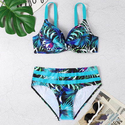 Bikini Élégant Été avec Imprimé Floral et Coupe Relax