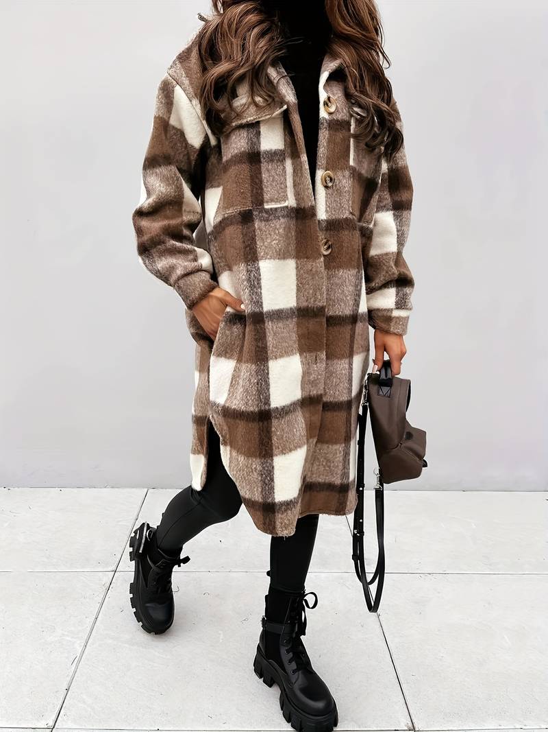 Veste À Carreaux Écossaise Chic