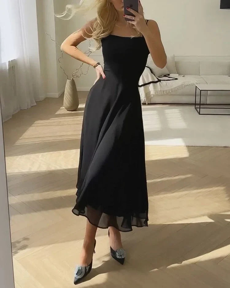 EmmaChic™ – Robe Élégante Femme en Mousseline de Soie Légère et Chic