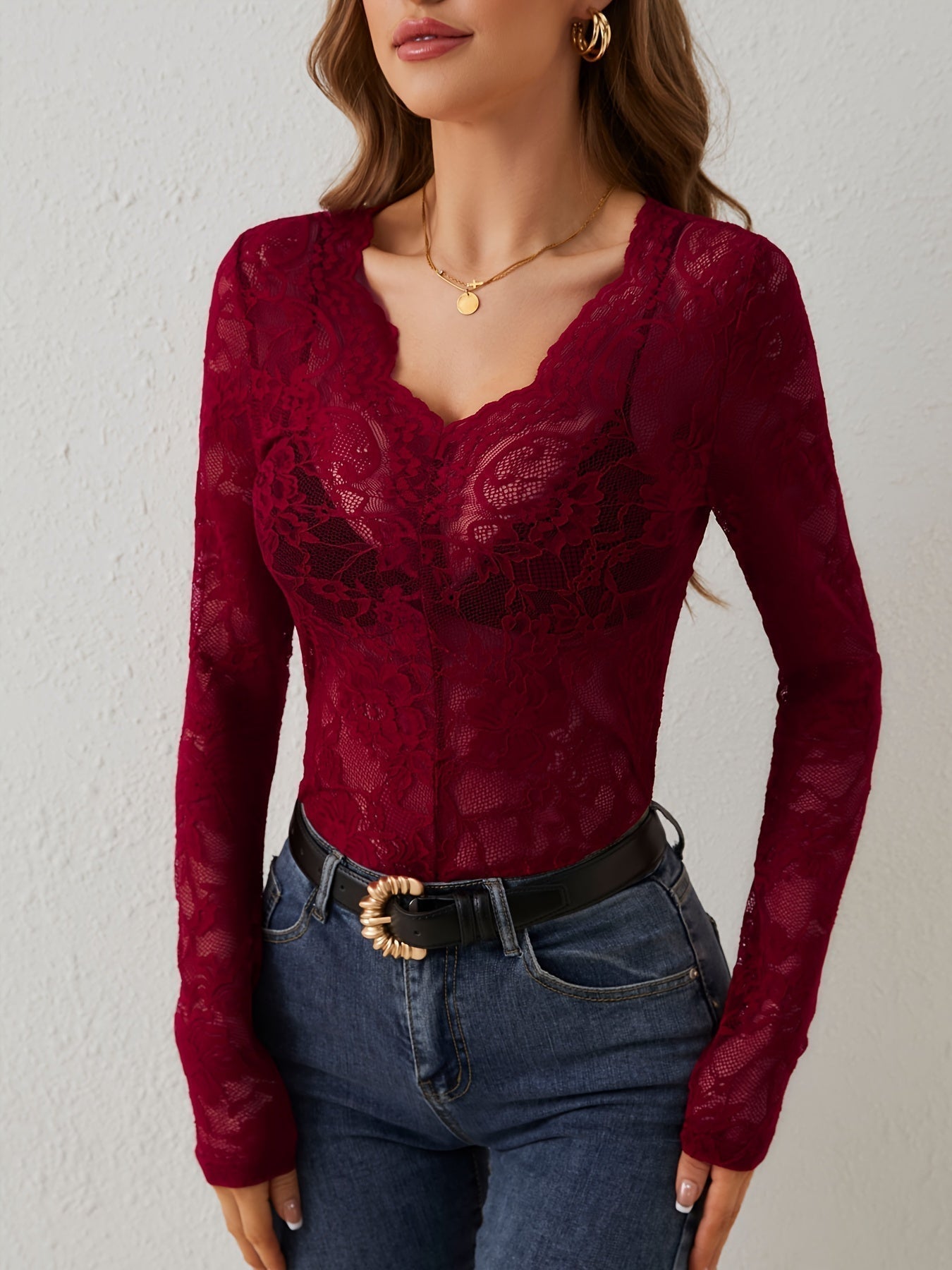 Top en Dentelle Élégant pour Femme