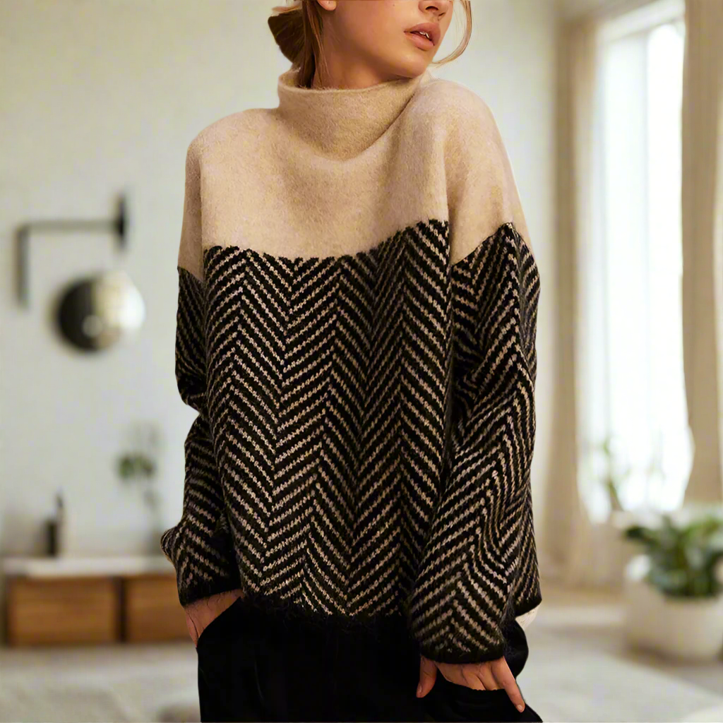 Pull Femme Élégant Col Roulé – Chaud et Confortable pour Hiver - LuxeStyle