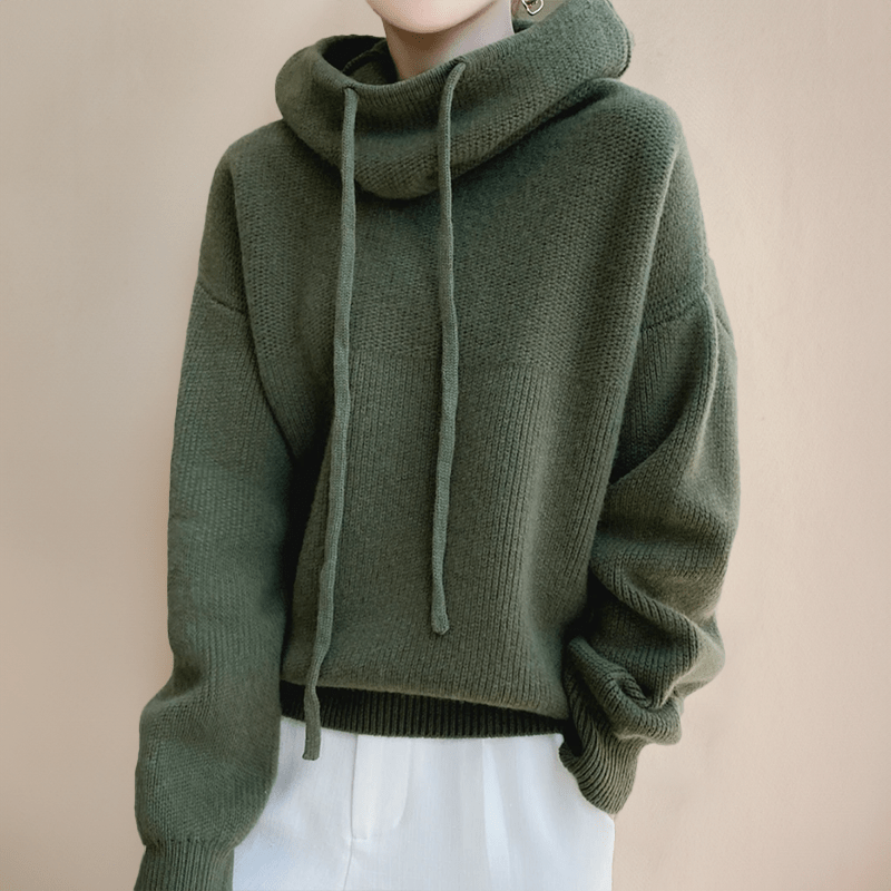 Pull Capuche Tricot Trendy Femme - BlxckFR