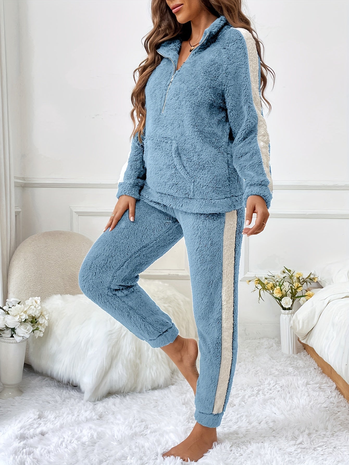 Pyjama Femme Confortable Deux Pièces pour Automne Hiver - LuxeStyle