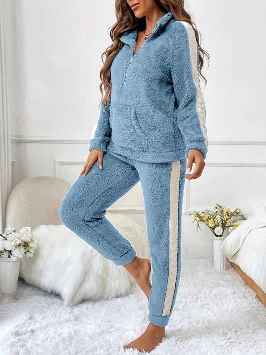 Pyjama Femme Confortable Deux Pièces pour Automne Hiver - LuxeStyle