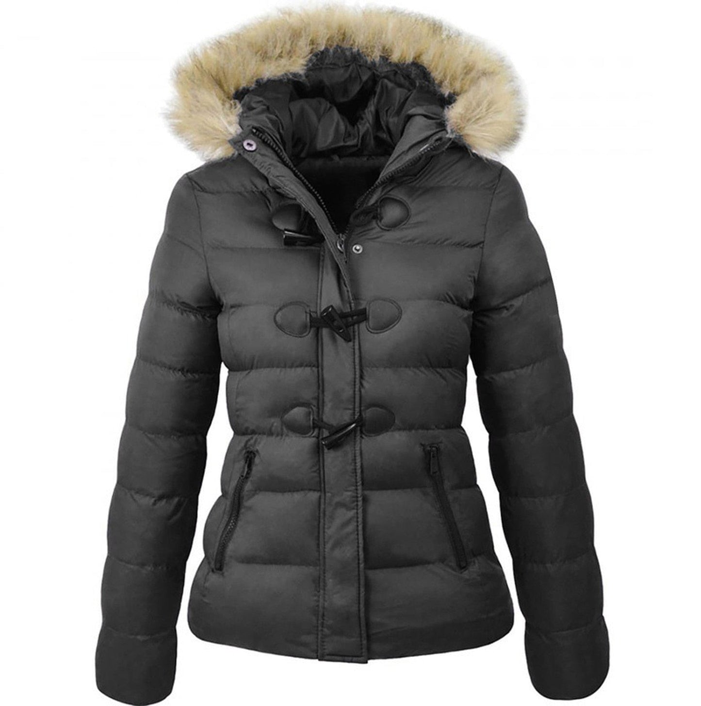 Manteau Hiver Homme Noir Long avec Capuchon