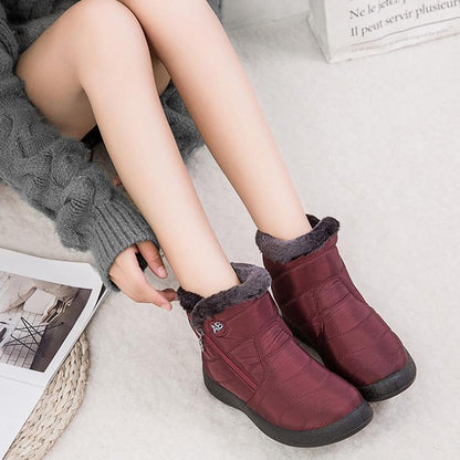 Bottes Hiver Étanches Noires Fourrure Chaude