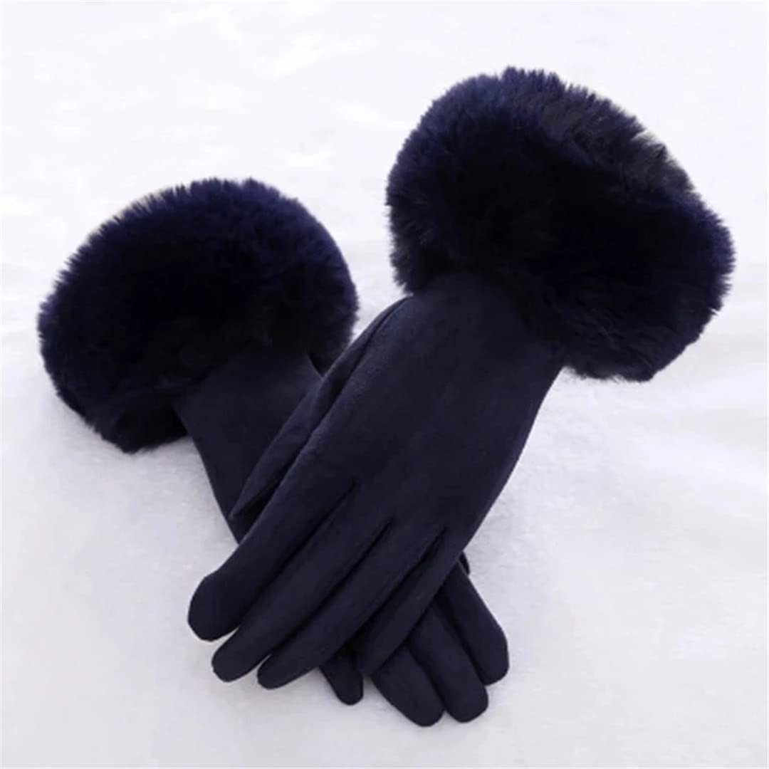 Gants Femmes Hiver Douillets avec Effet Velours