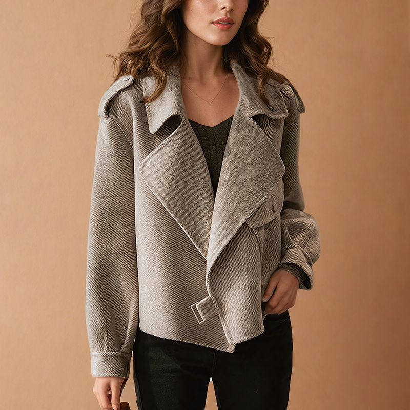 Veste Femme Laine Douce – Coupe Détendue, Style Actuel & Confort Élégant - LuxeStyle