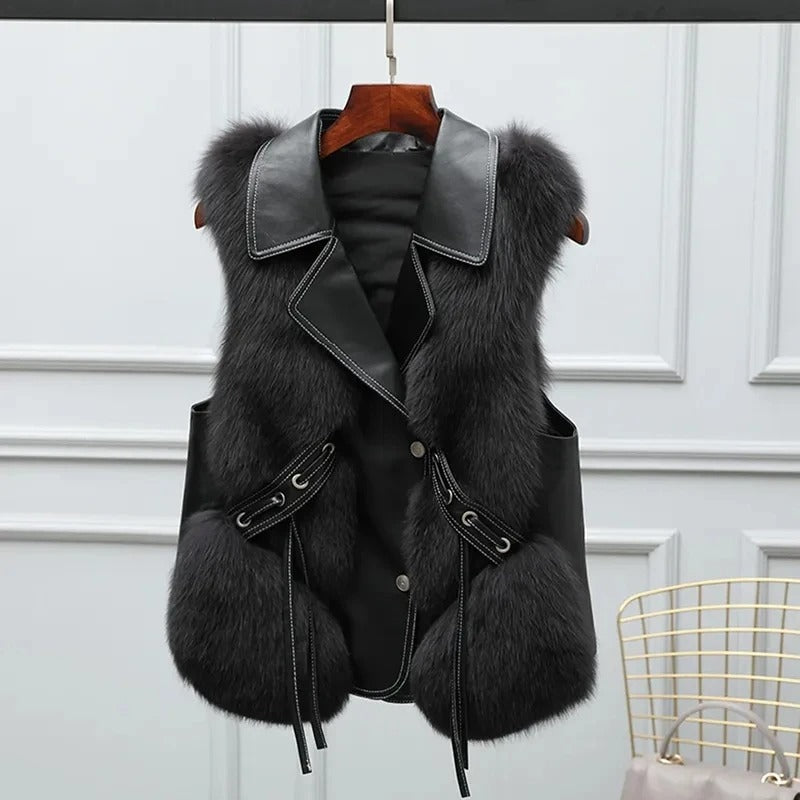 Gilet Élégant Sans Manches pour Femme Hiver