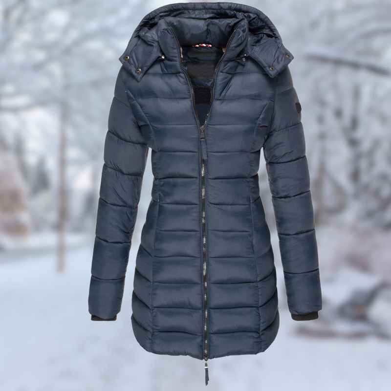 Manteau Femme Hiver Mi-Long Boutonné Élégant - LuxeStyle