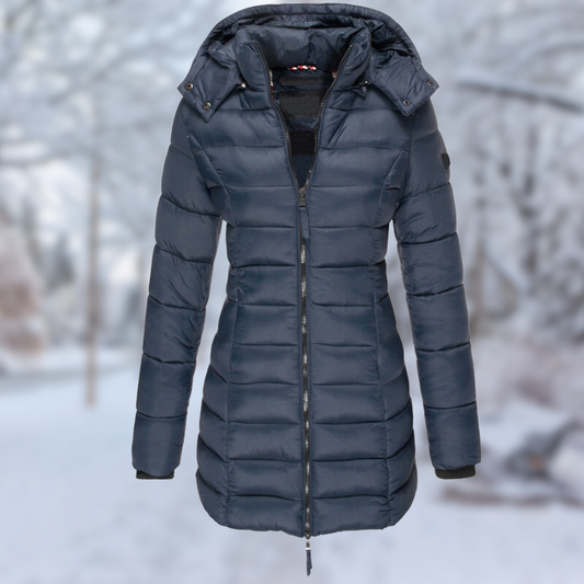 Manteau Femme Hiver Mi-Long Boutonné Élégant - LuxeStyle