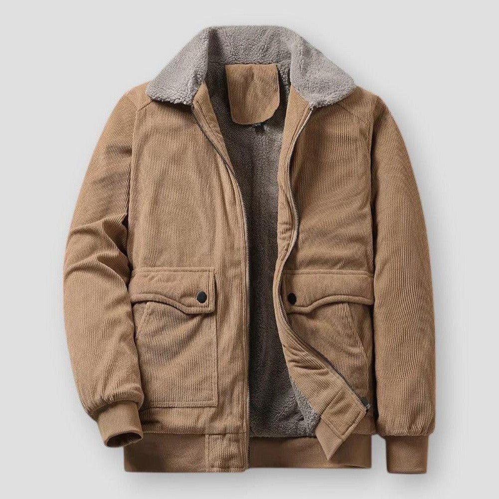Veste Hiver Chaude avec Col Fourrure Artificielle pour Homme - LuxeStyle