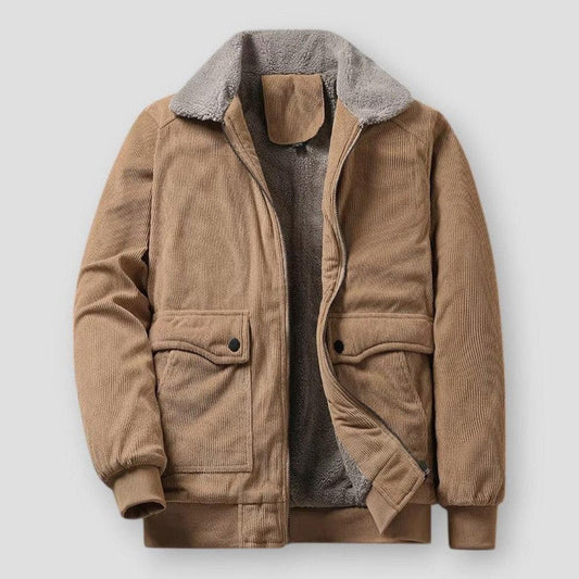 Veste Hiver Chaude avec Col Fourrure Artificielle pour Homme - LuxeStyle