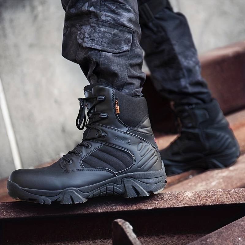 Bottines de marche en cuir marron avec lacets