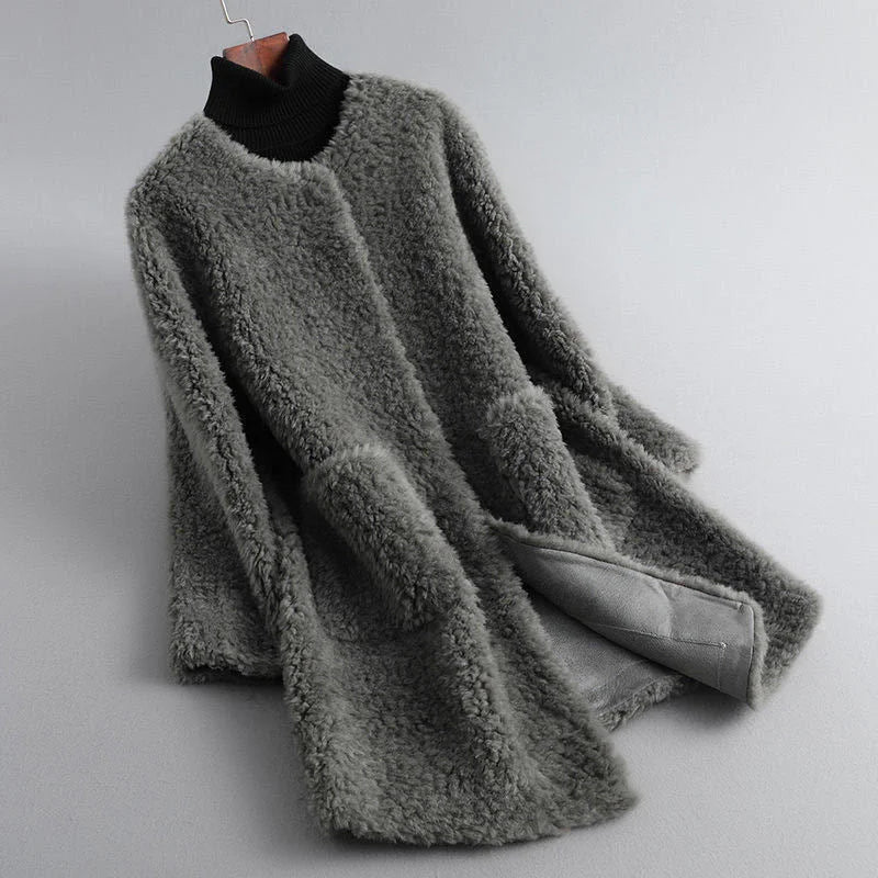 Manteau Femme Hiver Élégant avec Col Oversize - LuxeStyle