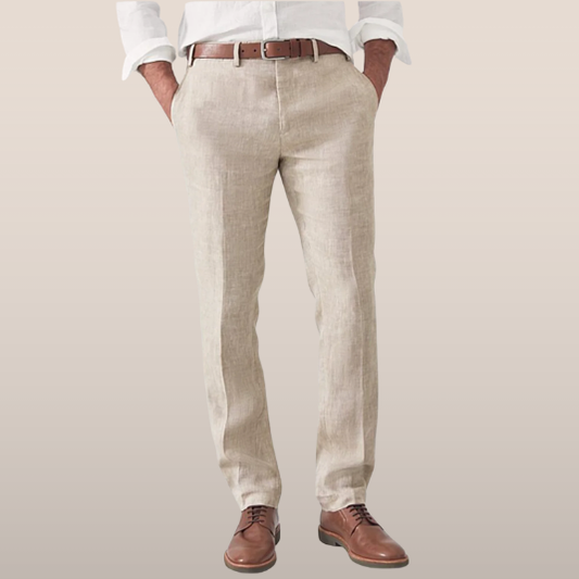 Pantalon Lin Clair Été Homme - LuxeStyle