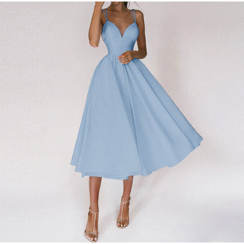 NocturnaVie™ – Robe Femme Longue Élégante en V pour Soirées Spéciales