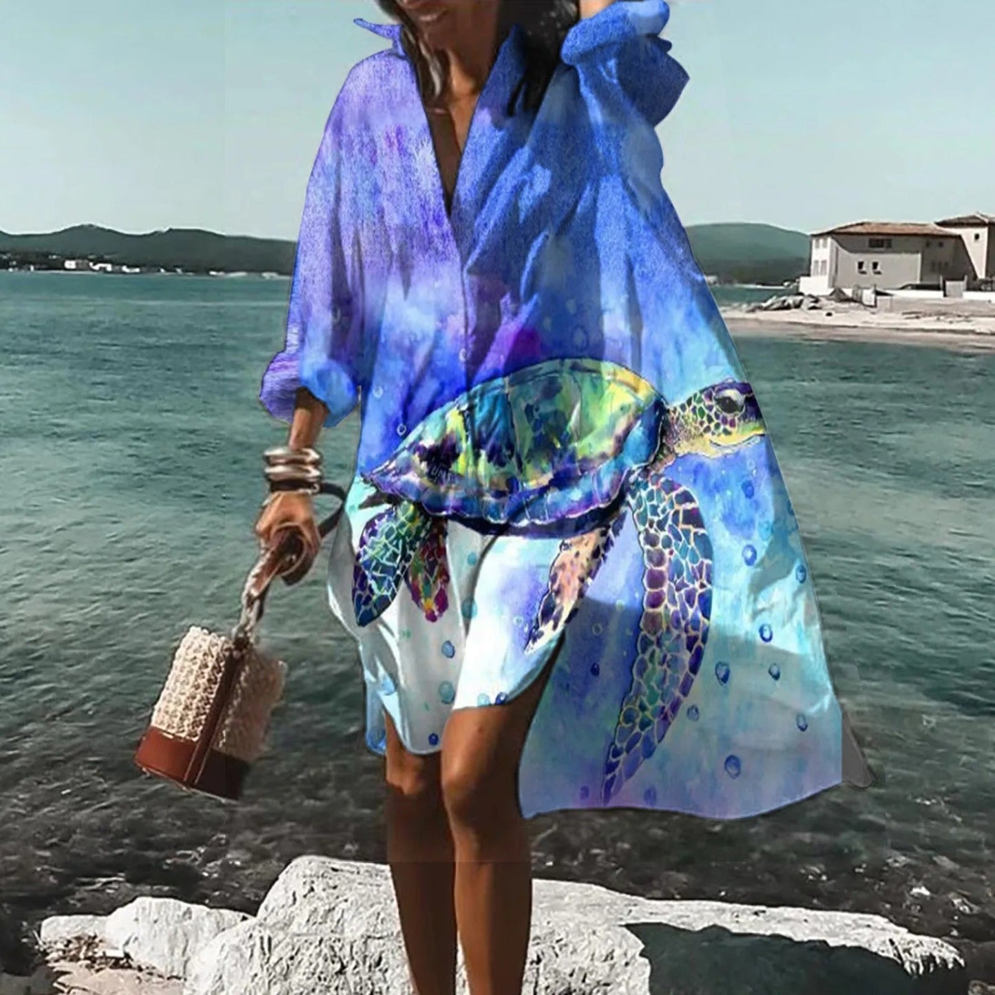Robe Chemisier Été Léger pour Femme