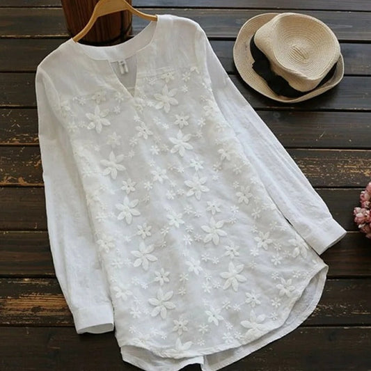 Blouse Élégante Fleurs pour Femme Été - LuxeStyle