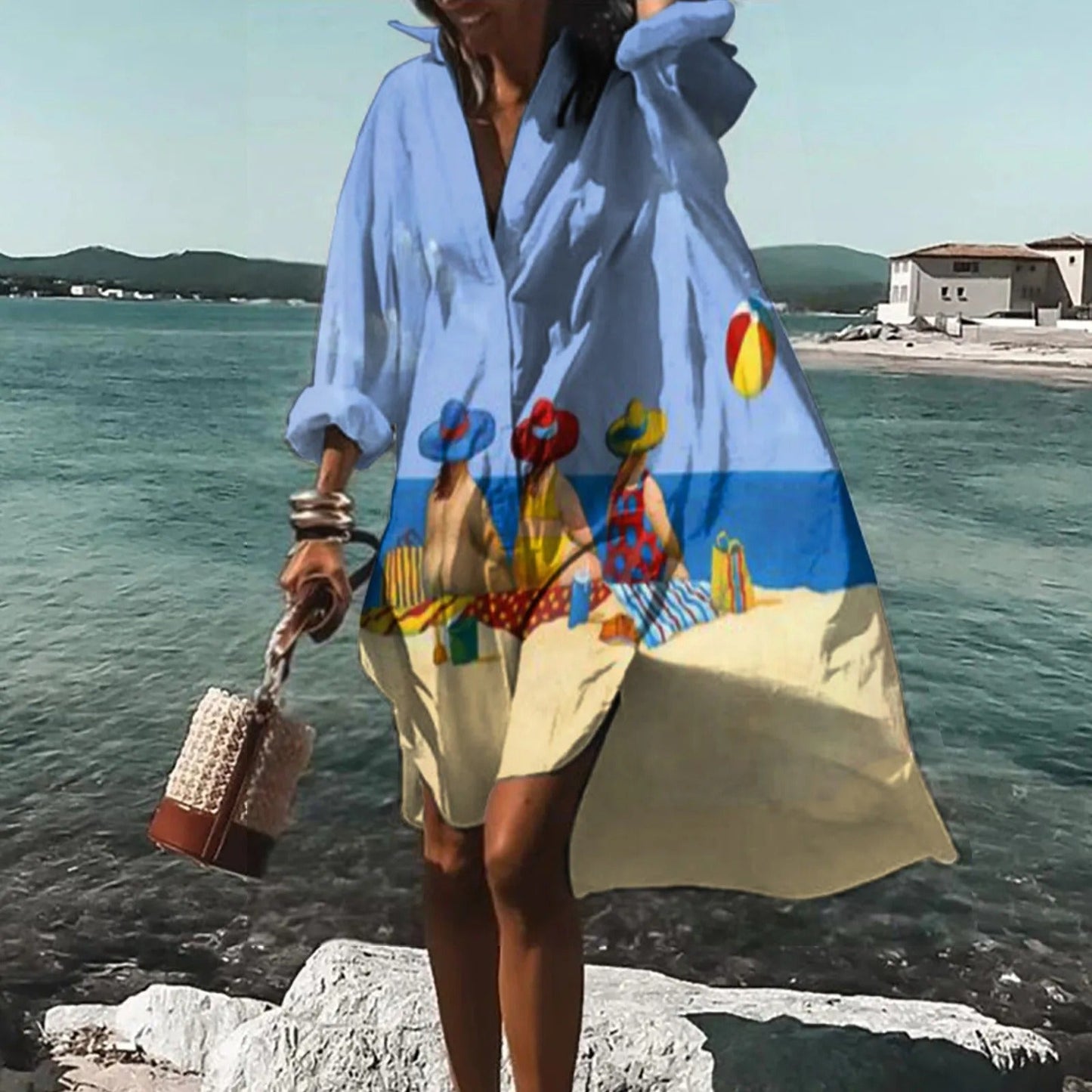 Robe Chemisier Été Léger pour Femme