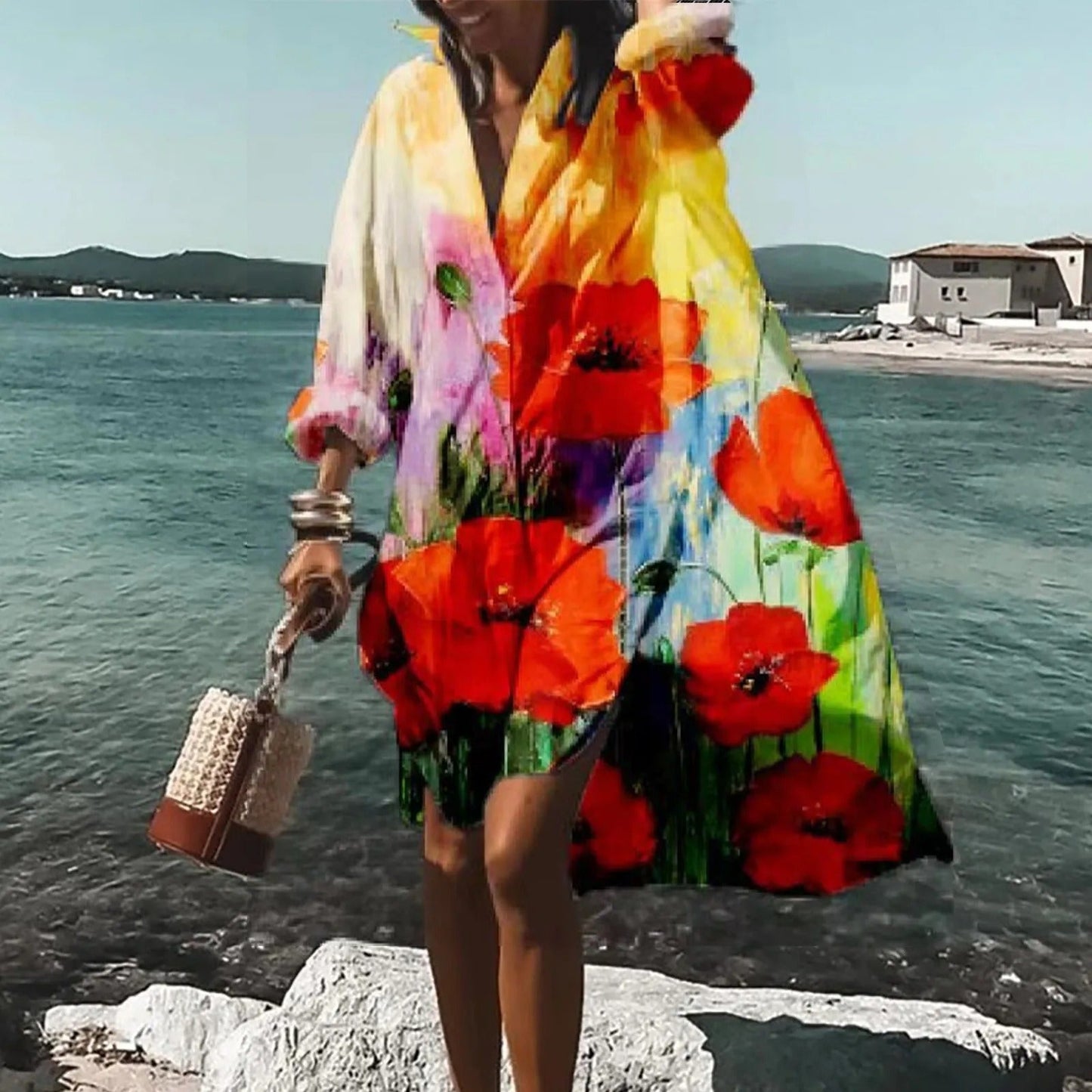 Robe Chemisier Été Léger pour Femme