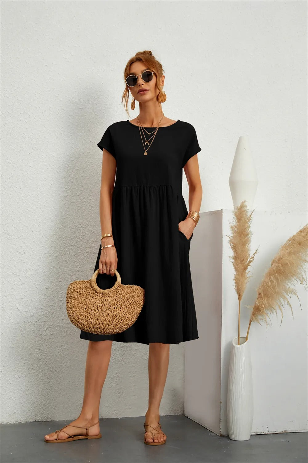 Robe Femme Chic Longue - Modèle Éternel avec Taille Avantageuse & Détails Raffinés